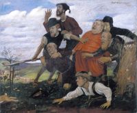 Die 7 Schwaben. Gemälde von Ernst Würtenberger (1887)